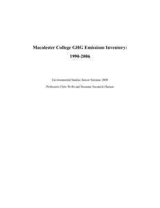 Macalester College GHG Emissions Inventory