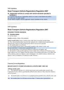 Road Transport (Vehicle Registration) Regulation 2007