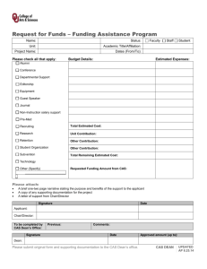 CAS Funding Assistance Program (FAP)