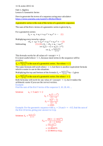 Notes 11SL Unit 1 algebra Lesson 5