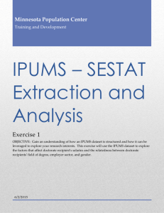 IPUMS * SESTAT Extraction and Analysis