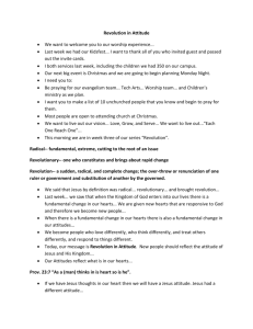 Revolution in Attitude Sermon Notes