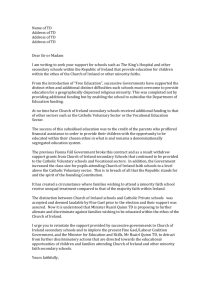 Parents letter to TD - The King`s Hospital