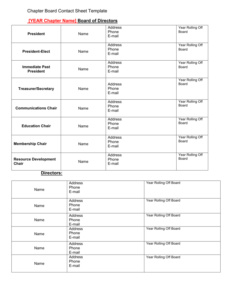 Contact Sheet Template from s3.studylib.net