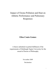 Impact of Ozone-Pollution and Heat on Athletic Performance and