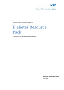 Diabetes Resource Pack April 15