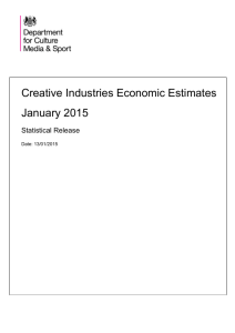 Creative Industries Economic Estimates - January 2015