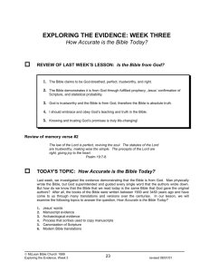 Class Notes - Week 2 - McLean Bible Church