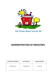 Administration of Medicines Policy