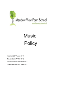 Music Policy - Meadow View Farm School