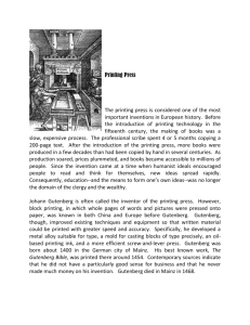 essay on printing press