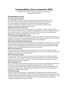 Sustainability Course Inventory 2014