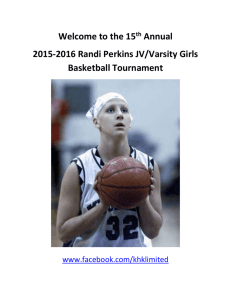 2015-2016 Randi Perkins JV/Varsity Girls Basketball Tournament