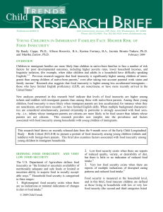 Food Insecurity in Immigrant Families