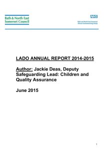 LADO Annual Report - Bath & North East Somerset Council