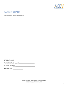 PATIENT CHART Chart for Jenny Brown Simulation #3 STUDENT