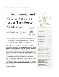 Environmental and Natural Resource Issues Task Force Newsletter