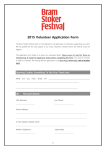 2015 Volunteer Application Form