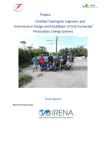 Final Report: Certified Training for Engineers and Technicians in