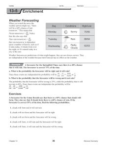 13-5 enrichment weather forecasting