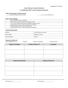 RtI K-5: Student Referral Forms (ABC)