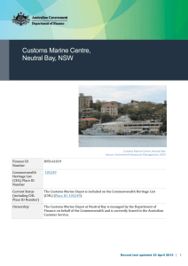 Customs Marine Centre, Neutral Bay, NSW