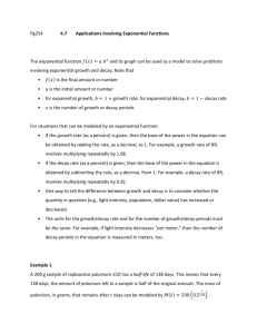 Pg254 4-7 Applications Involving Exponential Functions