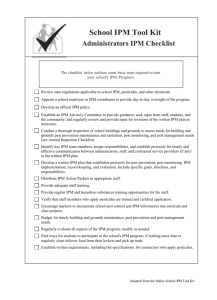 Starting Your IPM Program: Administrator Checklist