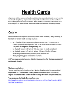 Health Cards - Irish Canadian Immigration Centre