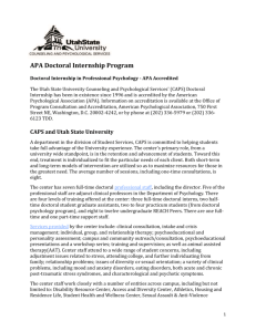 APA Doctoral Internship Program