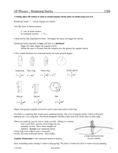 Rotational Inertia CH8