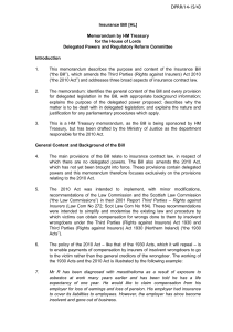 Delegated Powers Memorandum