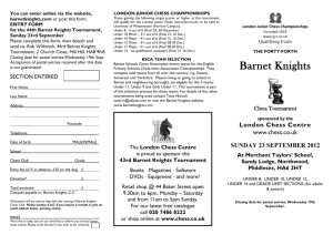 Entry form - The English Chess Federation