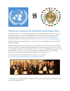 MUN to MAL Quick Guide - National Council on US