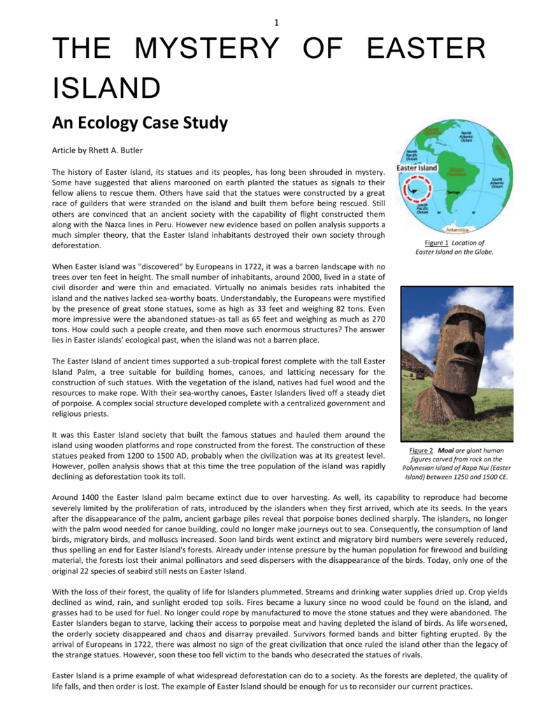the case study of easter island demonstrates that