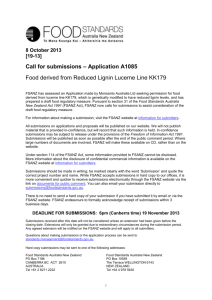 Application A1085 Food derived from Reduced Lignin Lucerne Line