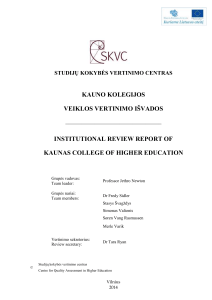 annex. kaunas college of higher education response to review report
