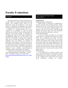 Faculty Evaluation Guidelines