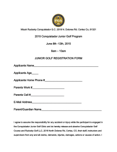 2015 Junior Registration Form