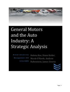 General Motors and the Auto Industry: A Strategic Analysis