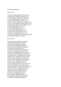 Start List 2015 - Four Masters Cycling Club