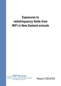 Exposures to radiofrequency fields from WiFi in