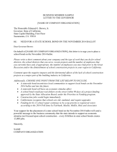 Associate Letter to the Governor Template