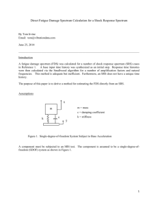 A fatigue damage spectrum (FDS) was calculated for