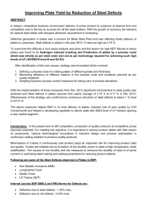 Improving Plate Yield by Reduction of Steel Defects