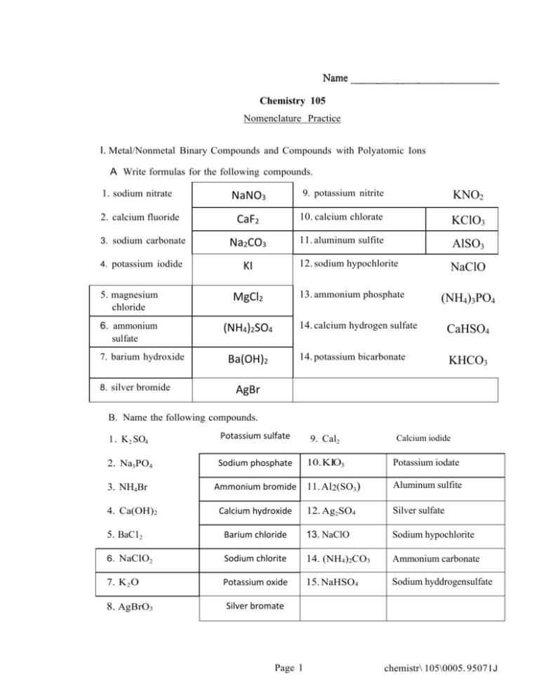 B. Name the following compounds.