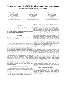 Performance analysis of 480 Gbps high speed data transmission in