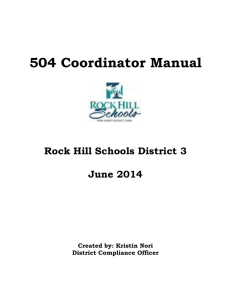 and section 504 accommodations plans