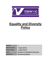 Equality and diversity policy