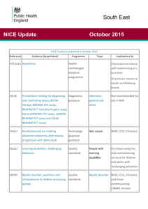 NICE Update October 2015